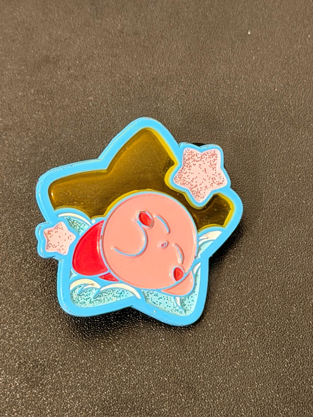 Official Nintendo Blue and Pink Translucent Star Kirby Enamel Pin